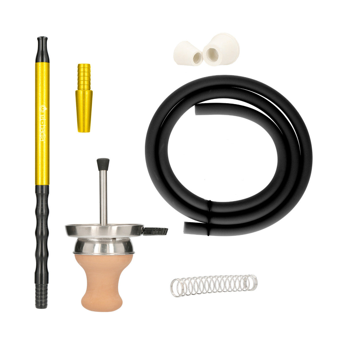 Set completo accessori per narghilè con tubo in silicone, braciere e caminetto