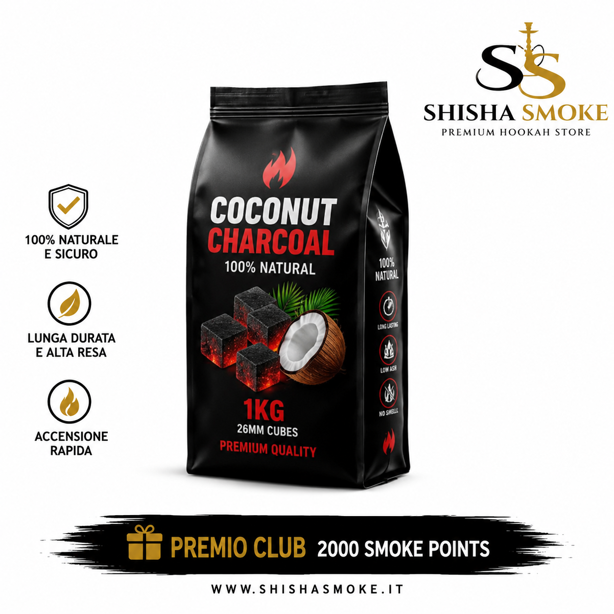 Carboni al cocco naturale 1kg
