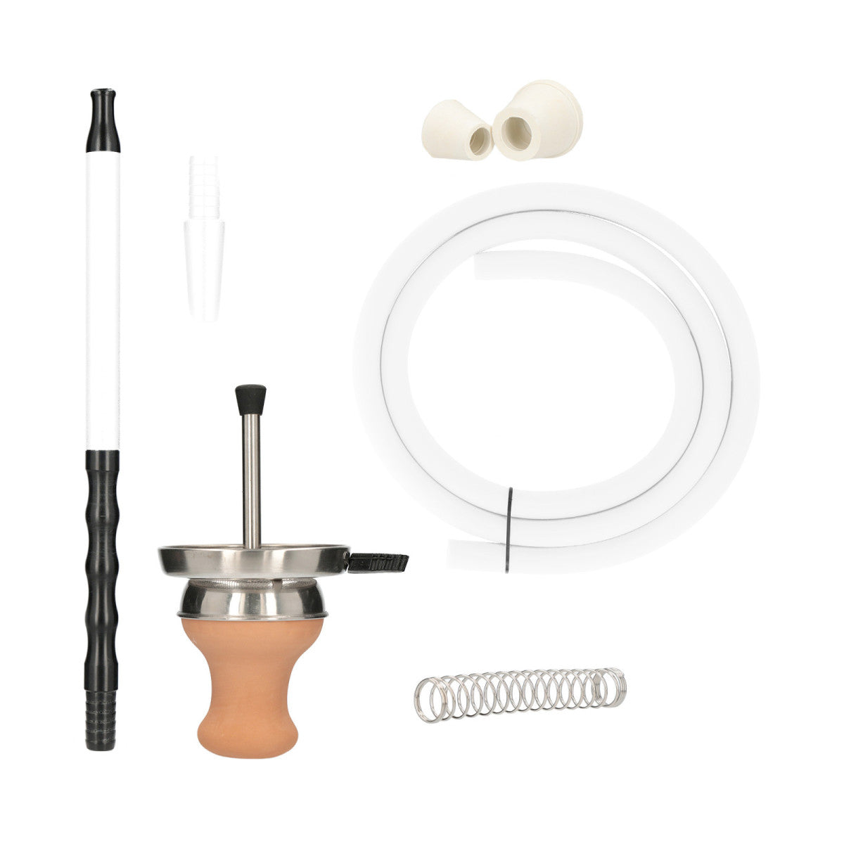 Set completo accessori per narghilè con tubo in silicone, braciere e caminetto